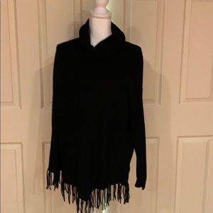 Black cashmere blend long sweater